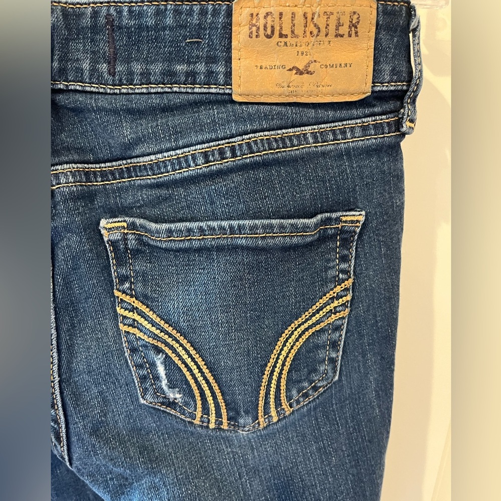 Hollister Blue Distressed Skinny Jeans Size 0s W24 L29